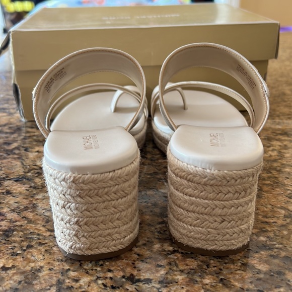 SOLD Michael Kors Cream Mid Wedge. New in Box - Picture 9 of 10